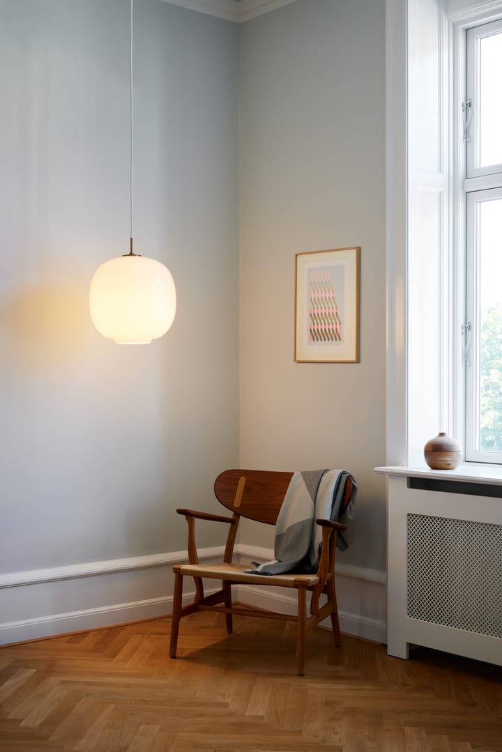 Lámpara colgante VL45 Radiohus Ø25 cm, Brass-white opal glass Louis Poulsen