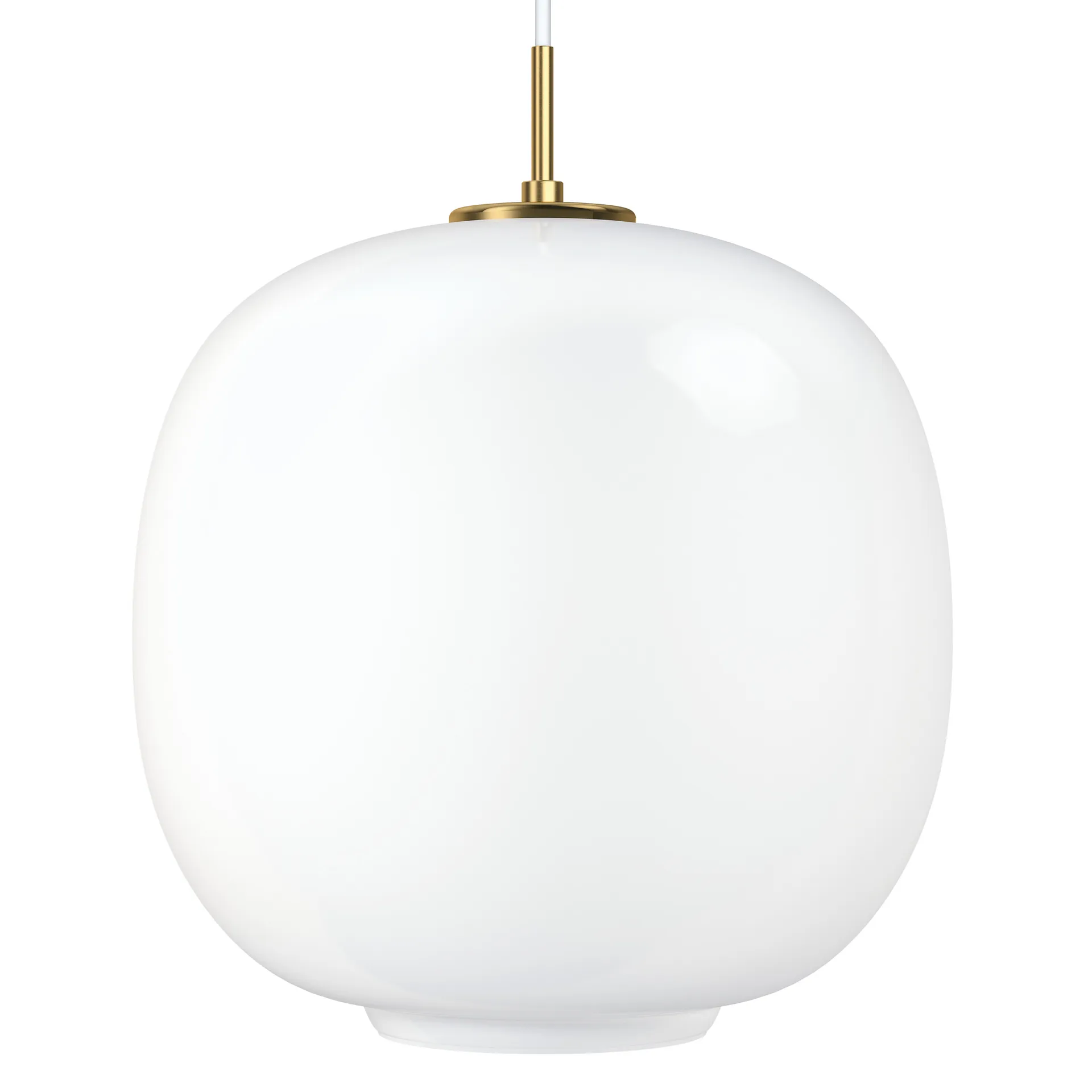 Lámpara colgante VL45 Radiohus Ø37 cm, Brass-white opal glass Louis Poulsen