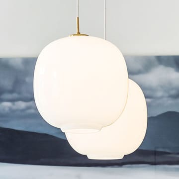 Lámpara colgante VL45 Radiohus LED grande - Brass-white opal glass - Louis Poulsen