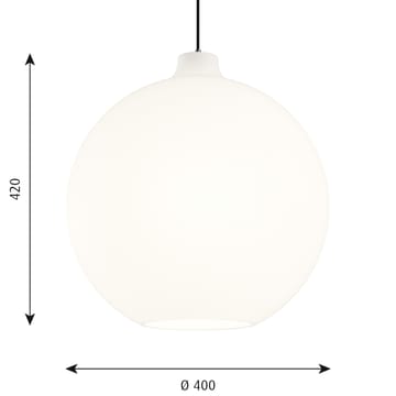 Lámpara colgante Wohlert Ø40 cm - Vidrio opal blanco - Louis Poulsen