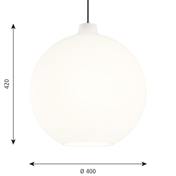 Lámpara colgante Wohlert Ø40 cm, Vidrio opal blanco Louis Poulsen