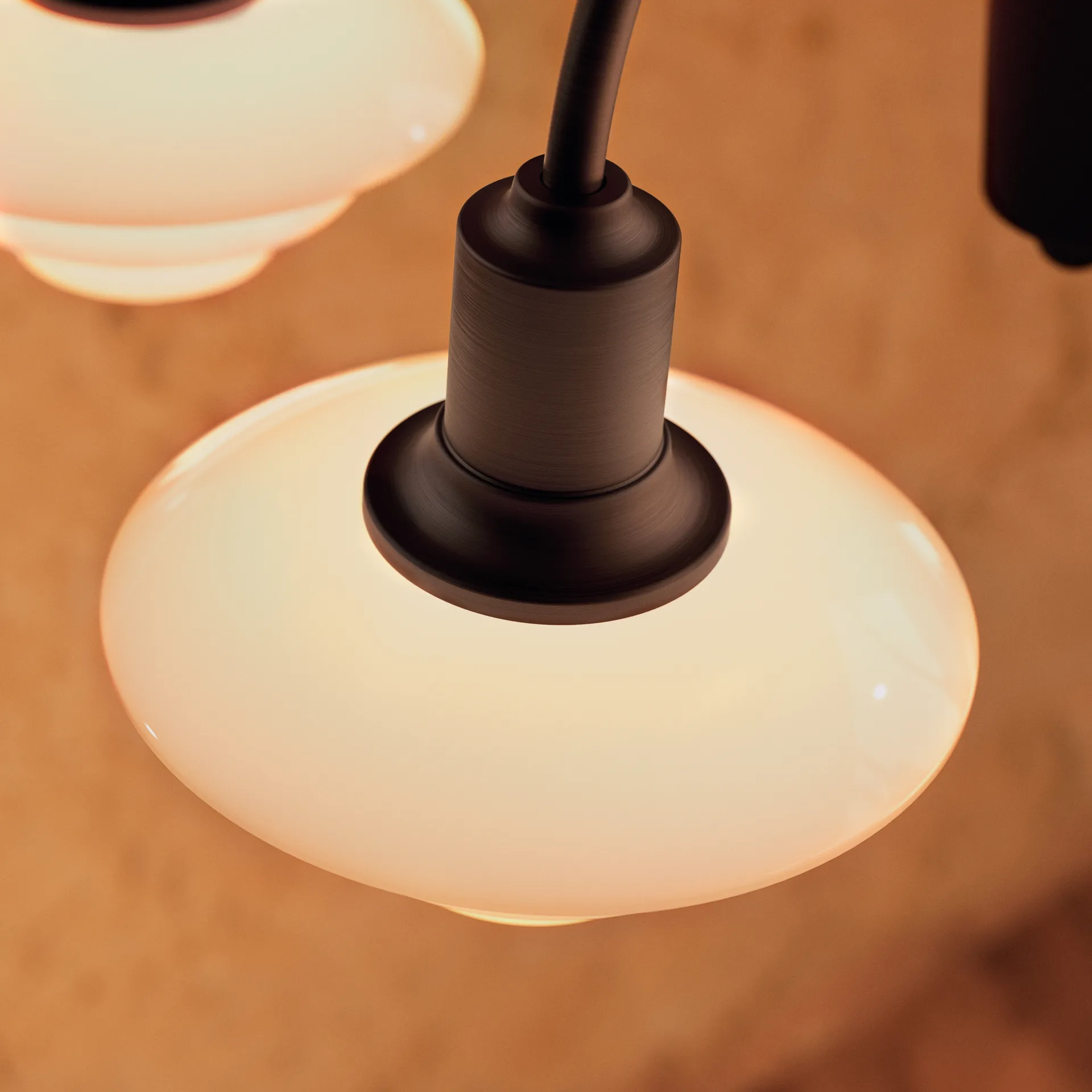 Lámpara de araña PH 1/1 Chandelier Centenary Edition , Brass-dusty terracotta, 3 brazos Louis Poulsen