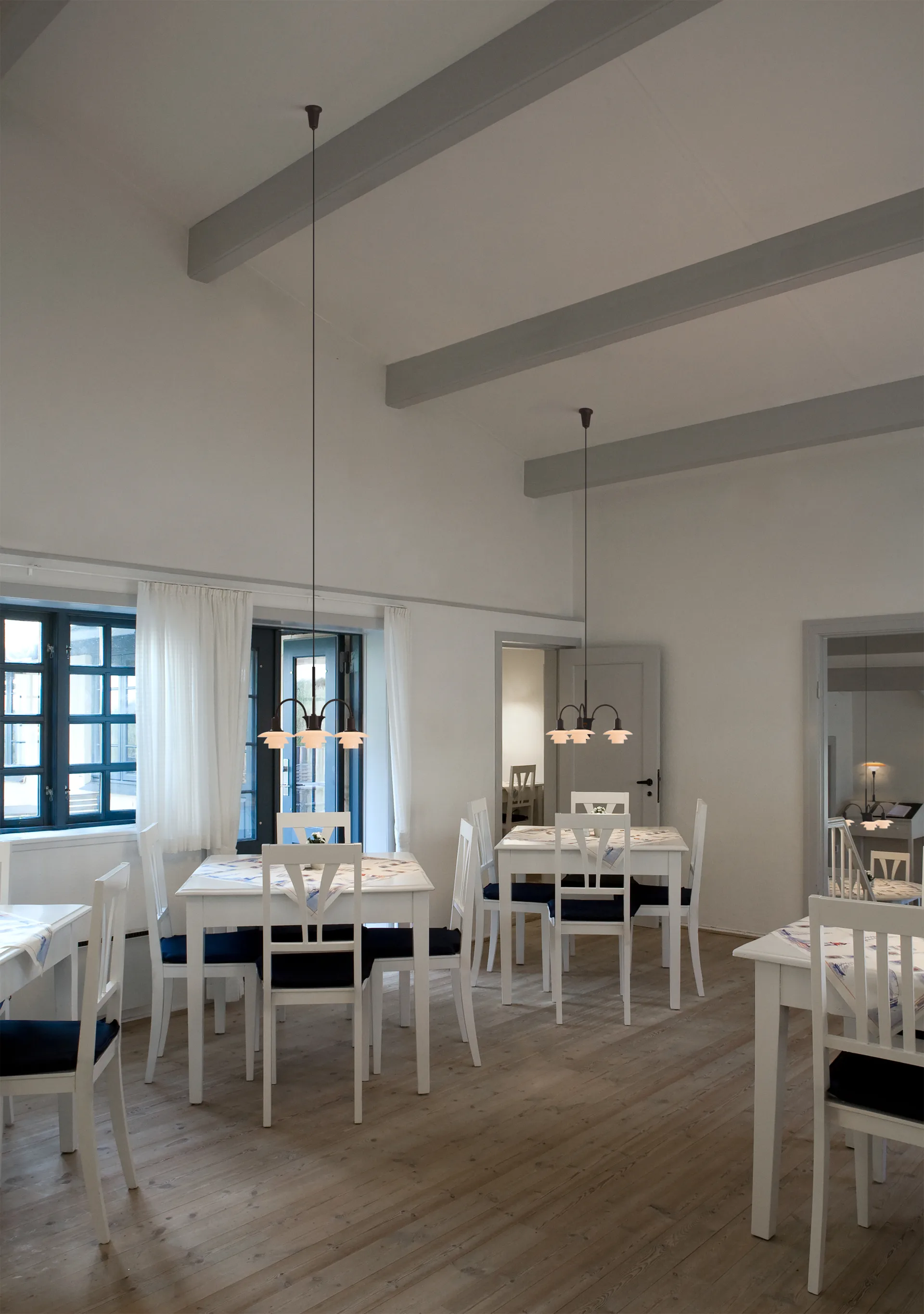 Lámpara de araña PH 1/1 Chandelier Centenary Edition , Brass-dusty terracotta, 3 brazos Louis Poulsen