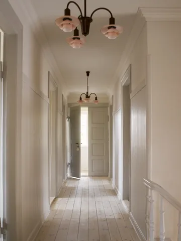 Lámpara de araña PH 1/1 Chandelier Centenary Edition  - Brass-dusty terracotta, 3 brazos - Louis Poulsen