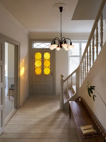 Lámpara de araña PH 1/1 Chandelier Centenary Edition  - Brass-dusty terracotta, 6 brazos - Louis Poulsen