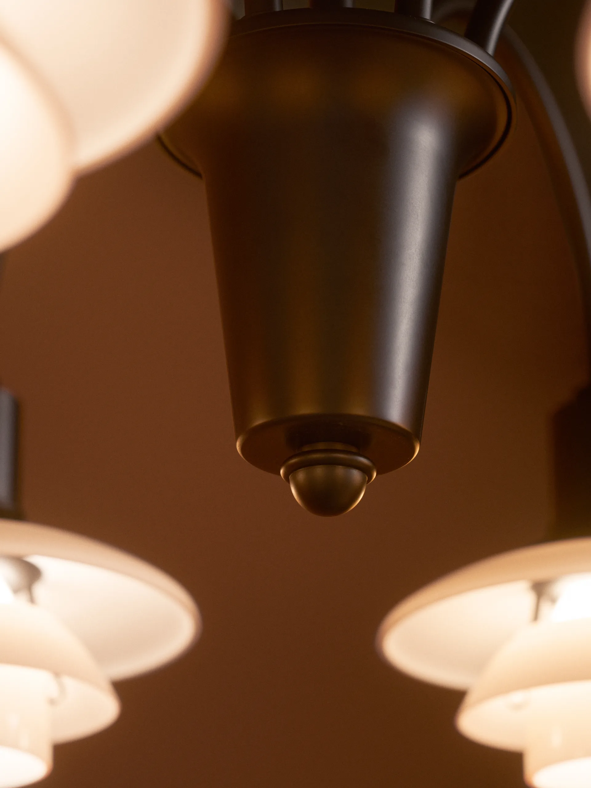 Lámpara de araña PH 1/1 Chandelier Centenary Edition , Brass-dusty terracotta, 9 brazos Louis Poulsen