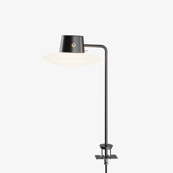 Lámpara de escritorio AJ Oxford 41 cm pin negro, Vidrio opalino Louis Poulsen