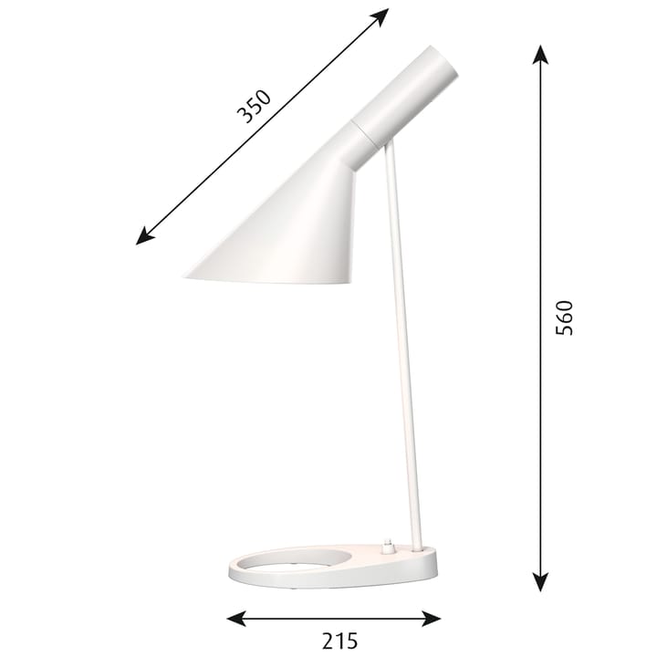Lámpara de mesa AJ, blanco Louis Poulsen