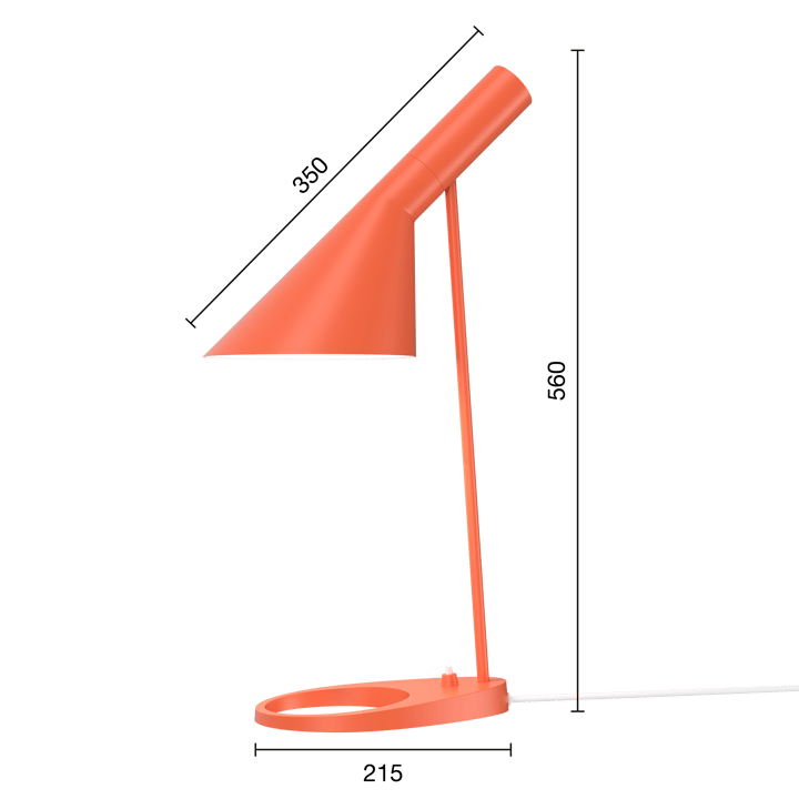 Lámpara de mesa AJ, Electric orange Louis Poulsen
