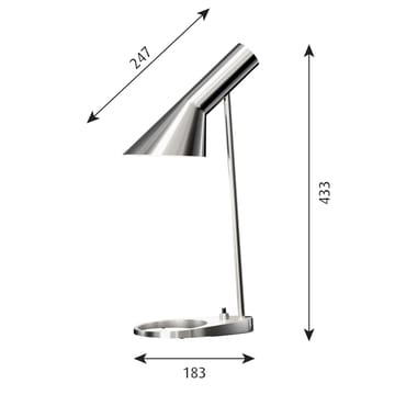 Lámpara de mesa AJ MINI - Acero inoxidable pulido - Louis Poulsen