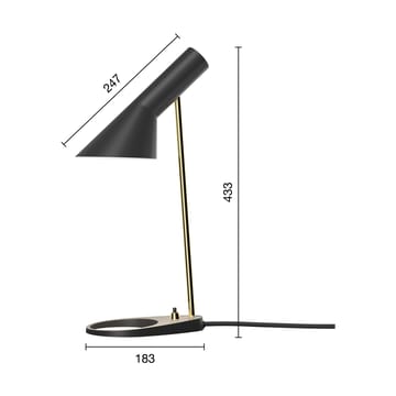 Lámpara de mesa AJ MINI - Brass-black - Louis Poulsen