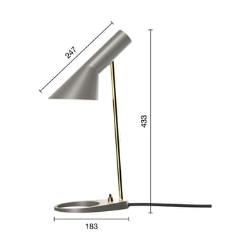 Lámpara de mesa AJ MINI - Brass-warm grey - Louis Poulsen