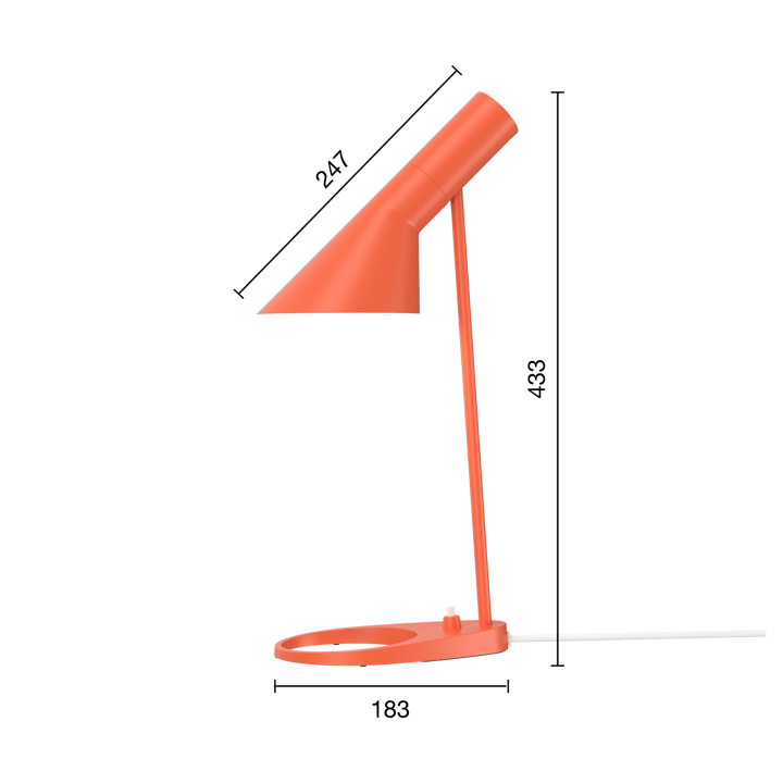Lámpara de mesa AJ MINI, Electric orange Louis Poulsen