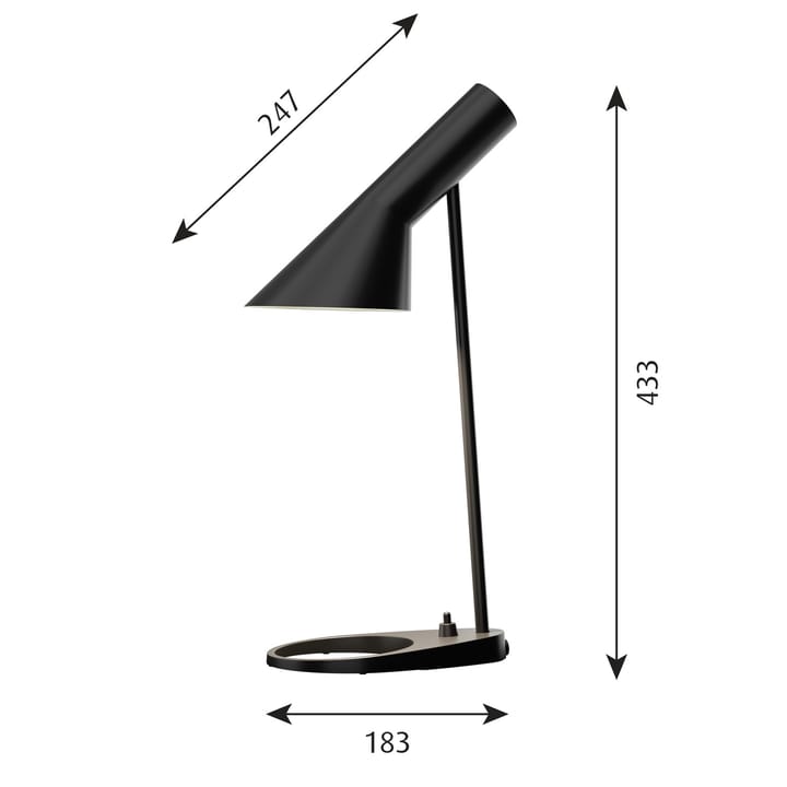 Lámpara de mesa AJ MINI, Negro Louis Poulsen