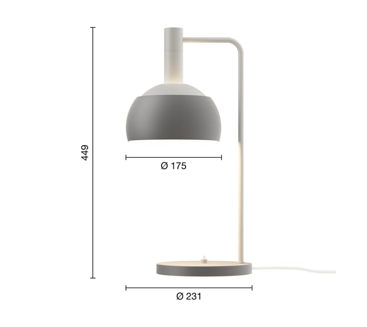 Lámpara de mesa FJ Elements Ø17,5 cm, Original grey Louis Poulsen