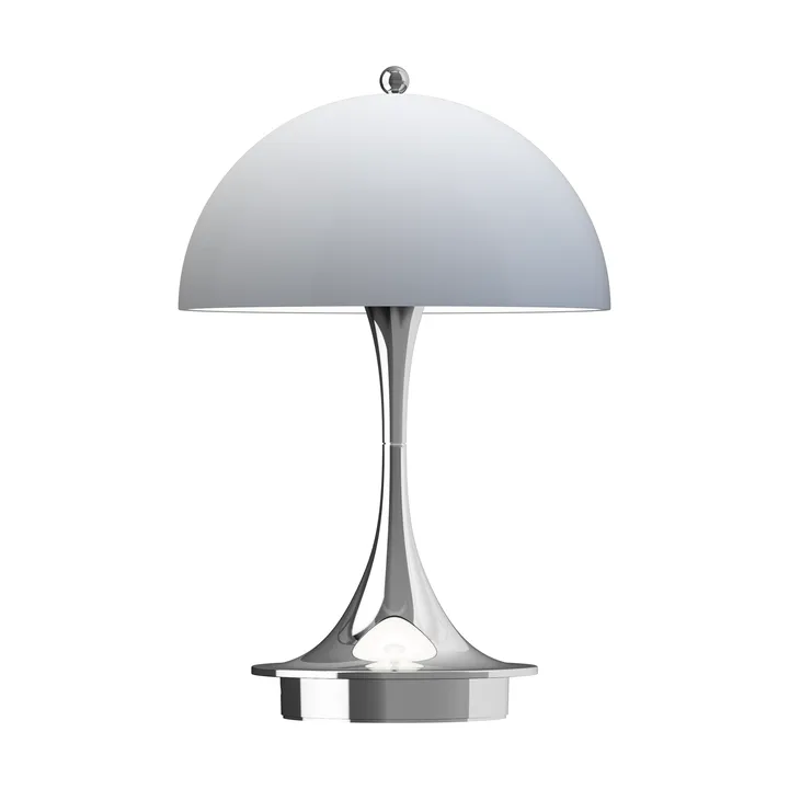 Lámpara de mesa Panthella 160 Portable v3 - Chrome opal bluegrey - Louis Poulsen