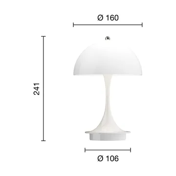 Lámpara de mesa Panthella 160 Portable v3 - Opal white - Louis Poulsen
