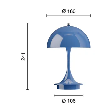 Lámpara de mesa Panthella 160 Portable v3 - Opaque indigo - Louis Poulsen