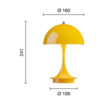 Lámpara de mesa Panthella 160 Portable v3 - Opaque yellow - Louis Poulsen