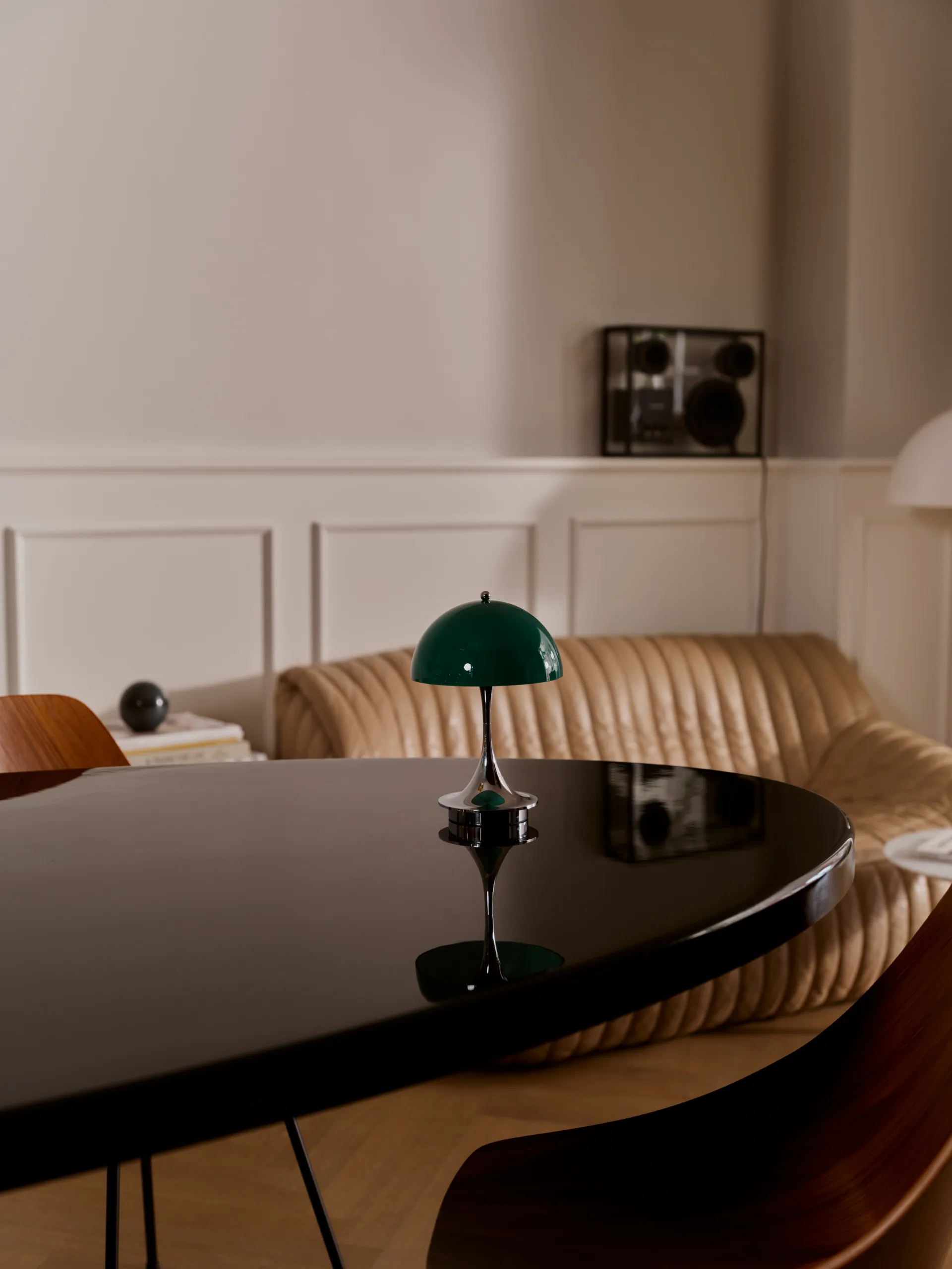 Lámpara de mesa Panthella 160 Portable v3, Original Opal Green Louis Poulsen