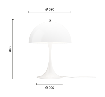 Lámpara de mesa Panthella 320 - Opal white - Louis Poulsen
