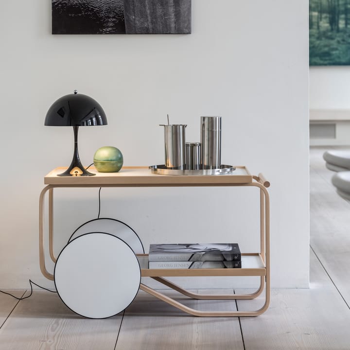 Lámpara de mesa Panthella MINI, Acrílico opal gris Louis Poulsen