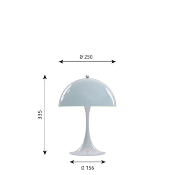 Lámpara de mesa Panthella MINI - Azul claro - Louis Poulsen