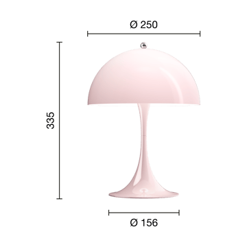 Lámpara de mesa Panthella MINI - Pale rose - Louis Poulsen