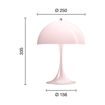 Lámpara de mesa Panthella MINI - Pale rose - Louis Poulsen