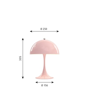 Lámpara de mesa Panthella MINI - Rosa claro - Louis Poulsen