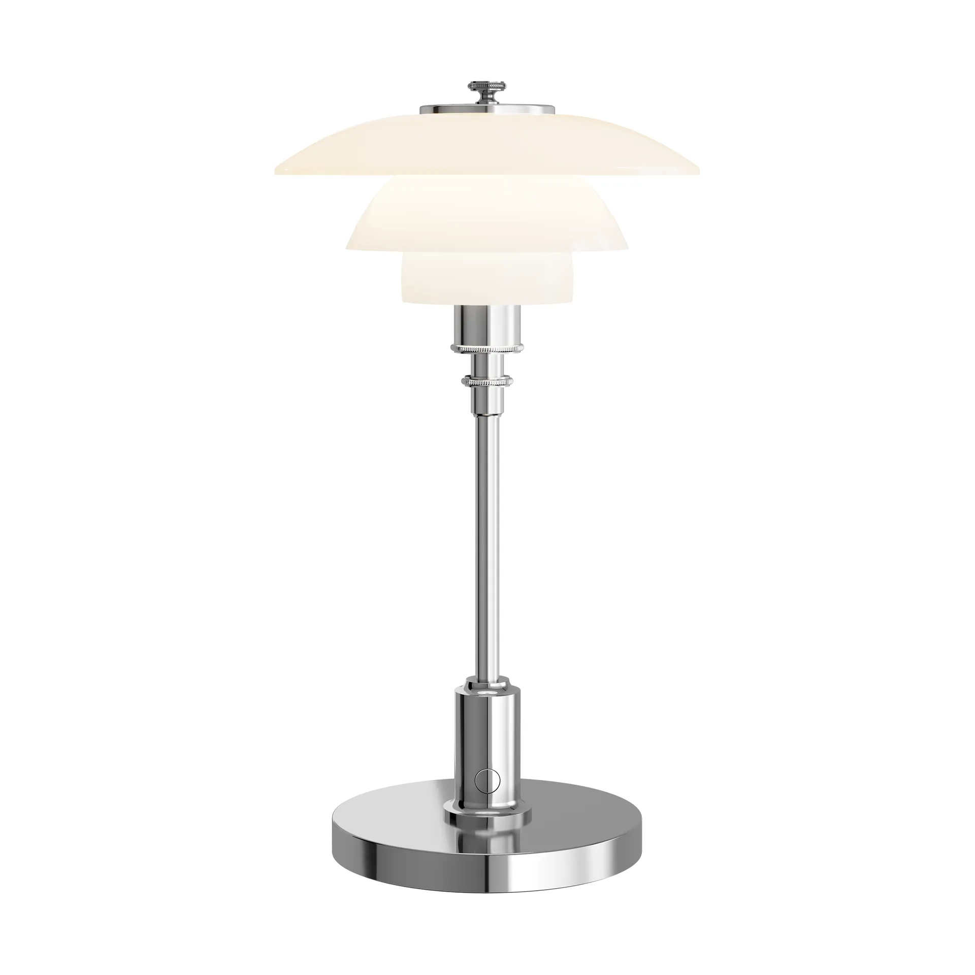 Lámpara de mesa PH 1/1 portátil, Cromado Louis Poulsen