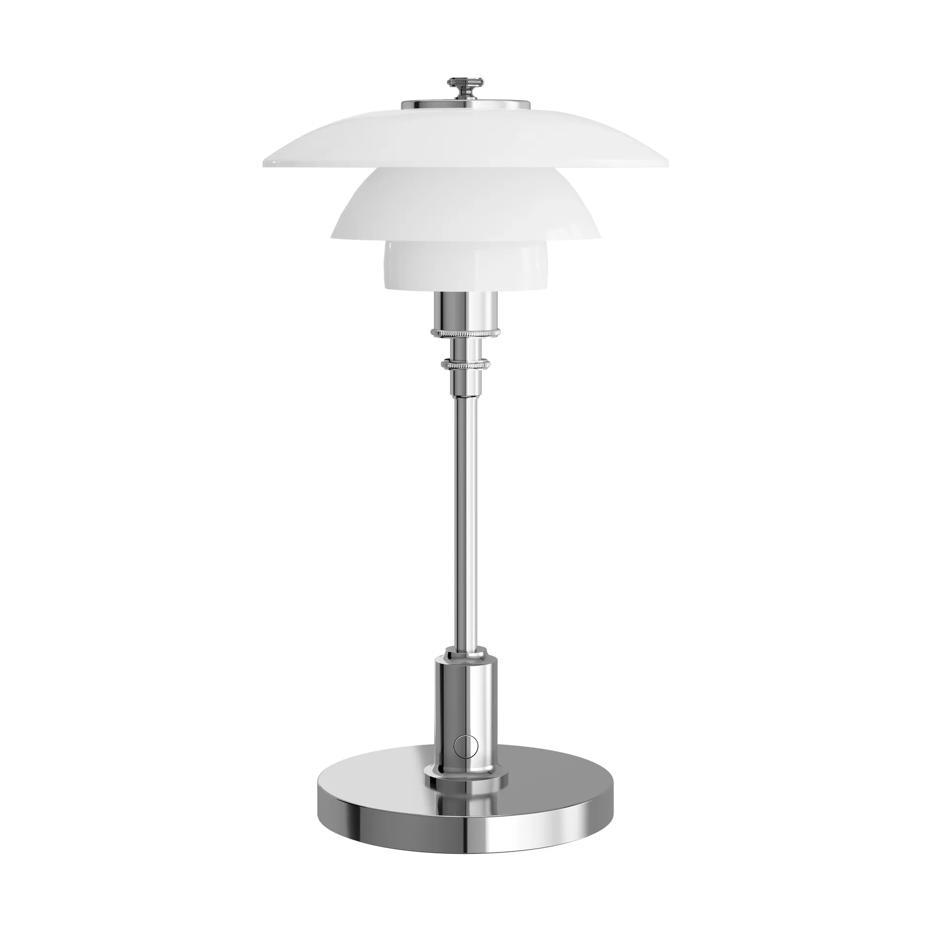 Lámpara de mesa PH 1/1 portátil, Cromado Louis Poulsen