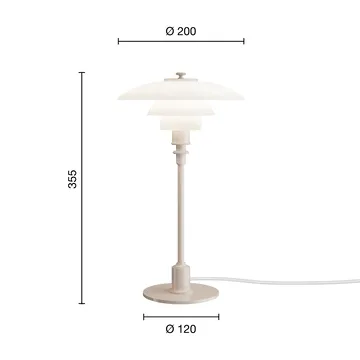 Lámpara de mesa PH 2/1 - beige brillante - Louis Poulsen