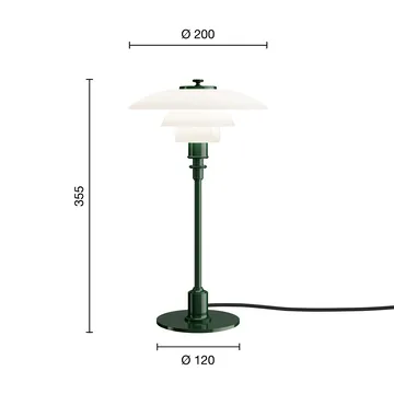 Lámpara de mesa PH 2/1 - verde intenso brillante - Louis Poulsen