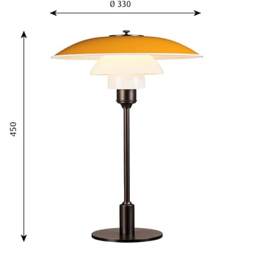 Lámpara de mesa PH 3½-2½ - Amarillo - Louis Poulsen