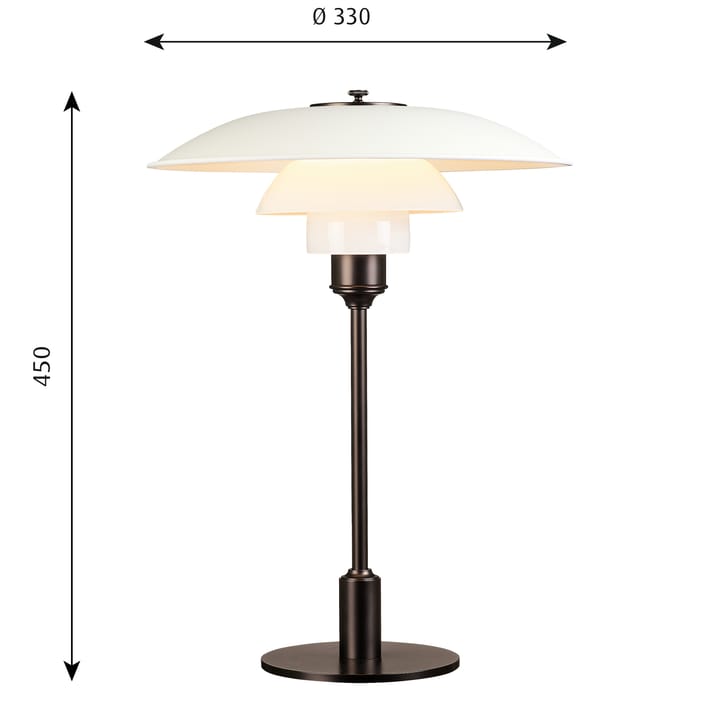 Lámpara de mesa PH 3½-2½, Blanco Louis Poulsen