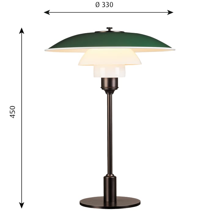 Lámpara de mesa PH 3½-2½ - Verde - Louis Poulsen