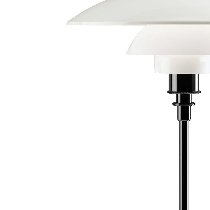 Lámpara de mesa PH 3½-2½ vidrio opal, Negro Louis Poulsen