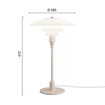 Lámpara de mesa PH 3/2 - beige brillante - Louis Poulsen
