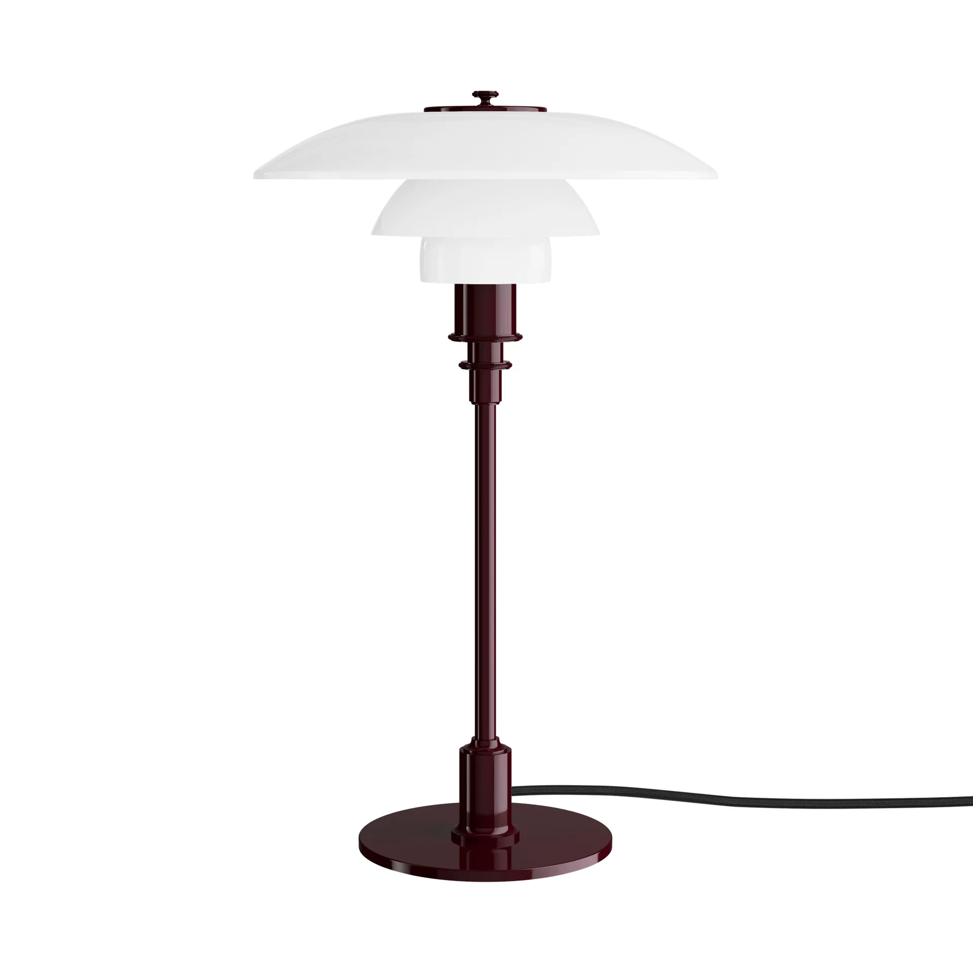 Lámpara de mesa PH 3/2, burdeos brillante Louis Poulsen