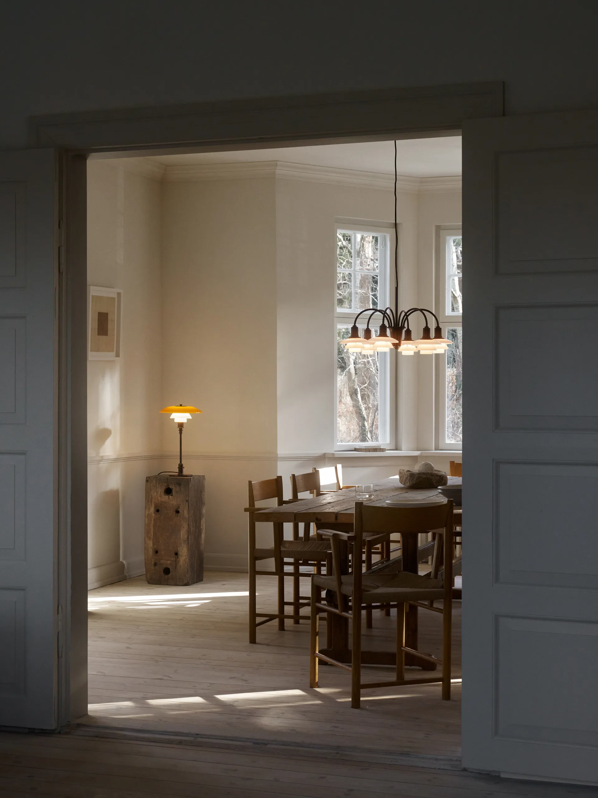 Lámpara de mesa PH 3/2 Edición Centenario, Amber-opal white Louis Poulsen