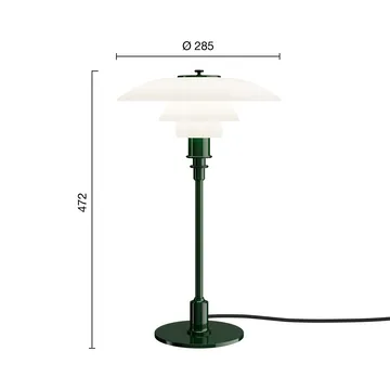 Lámpara de mesa PH 3/2 - verde intenso brillante - Louis Poulsen