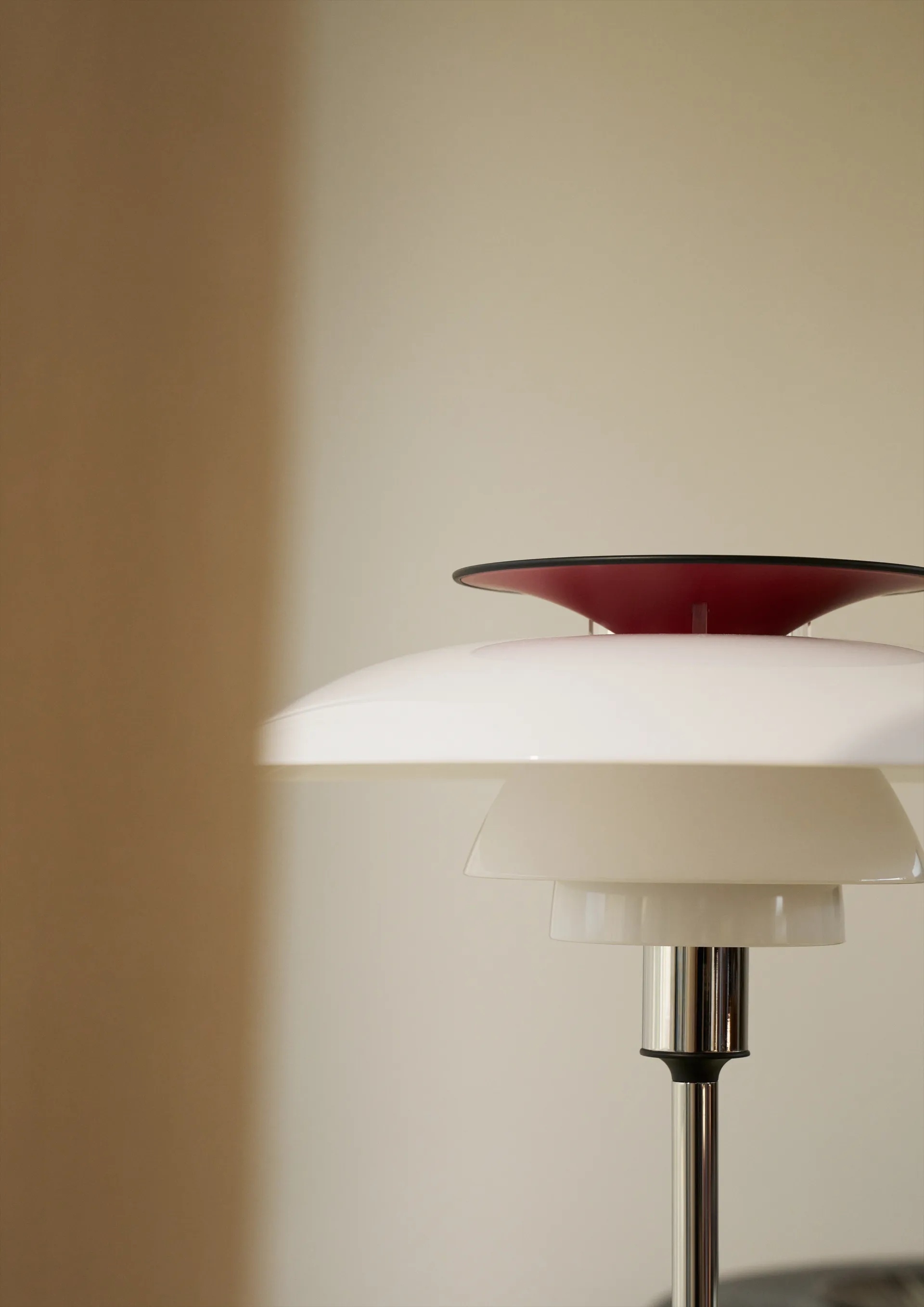 Lámpara de mesa PH 80, Opal blanco, cromado Louis Poulsen