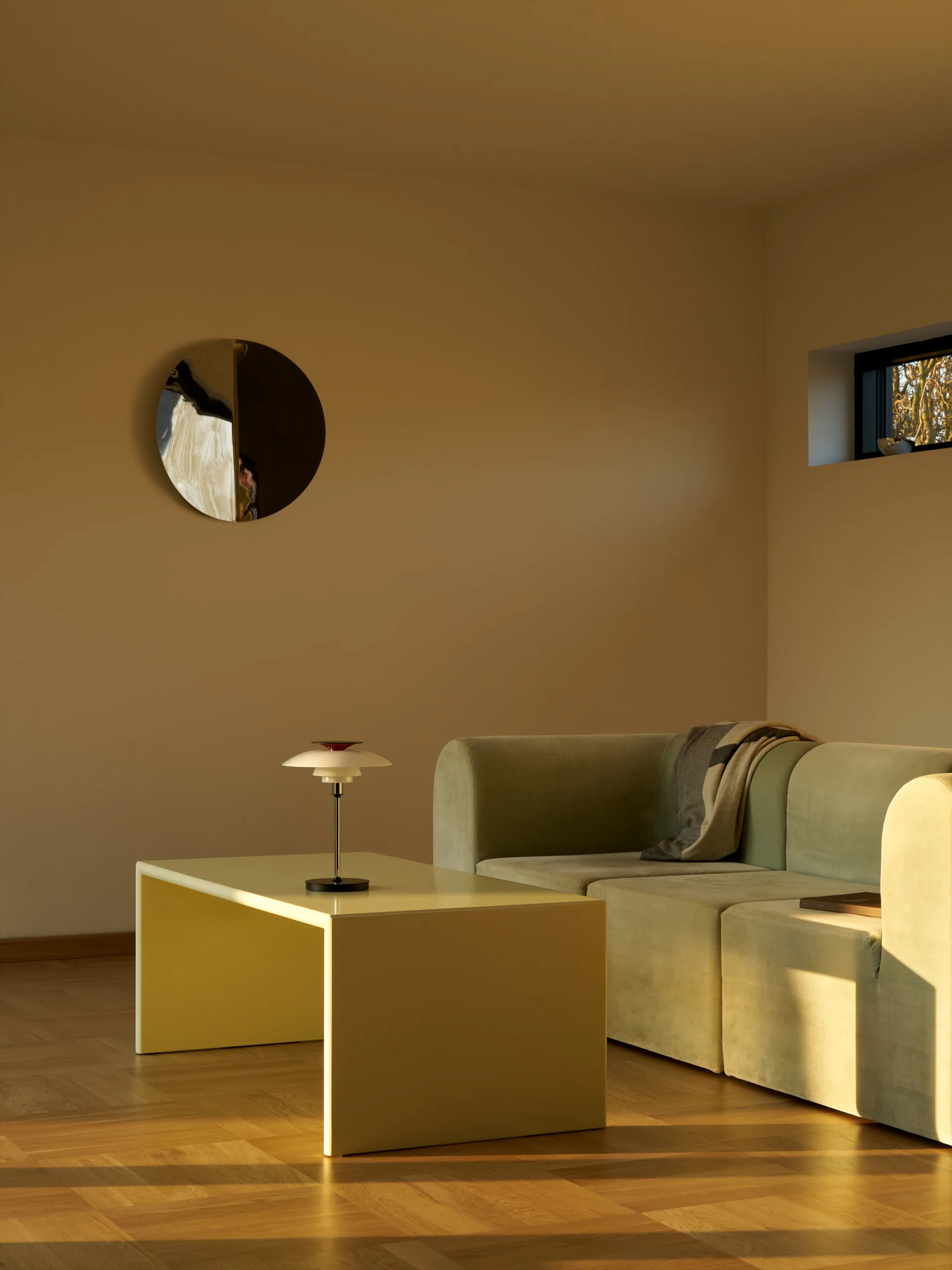 Lámpara de mesa PH 80 portátil , Opal blanco, cromado Louis Poulsen