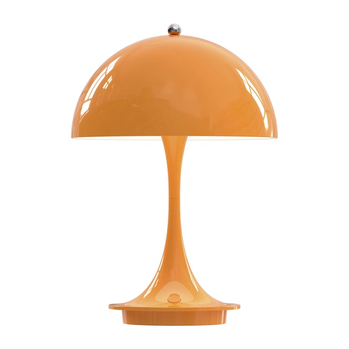 Lámpara de mesa portátil Panthella 160 de metal, Naranja Louis Poulsen