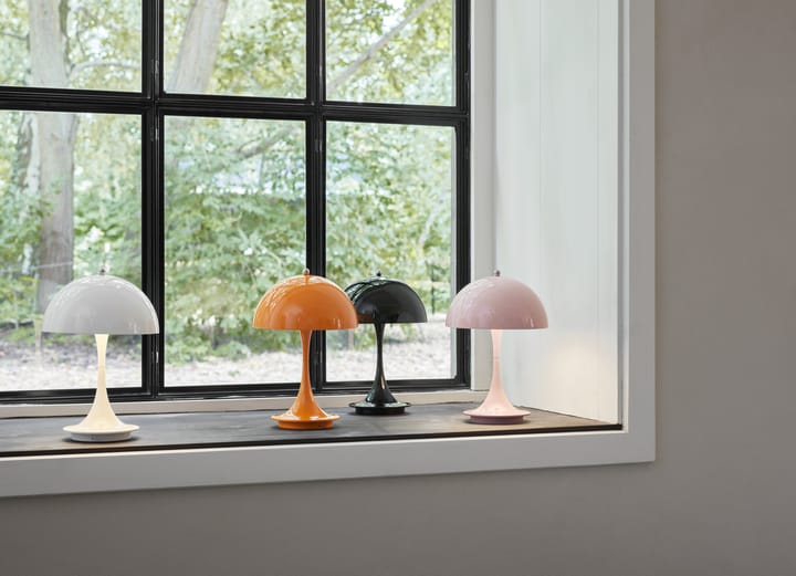 Lámpara de mesa portátil Panthella 160 de metal, Naranja Louis Poulsen