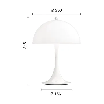 Lámpara de mesa portátil Panthella 250 V3 - Acrílico opal blanco - Louis Poulsen