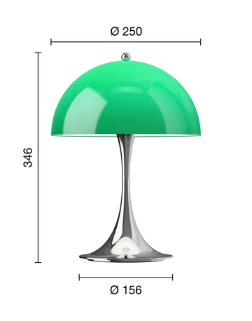 Lámpara de mesa portátil Panthella 250 V3 - Original Opal Green - Louis Poulsen