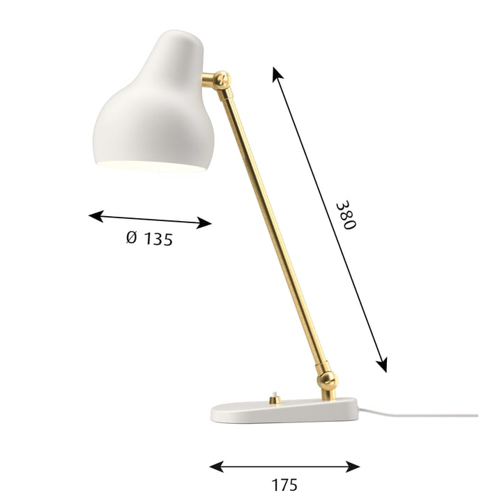 Lámpara de mesa VL38, Blanco Louis Poulsen