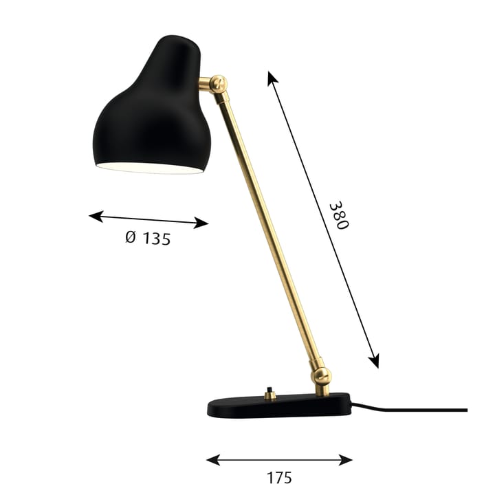 Lámpara de mesa VL38 - Negro - Louis Poulsen